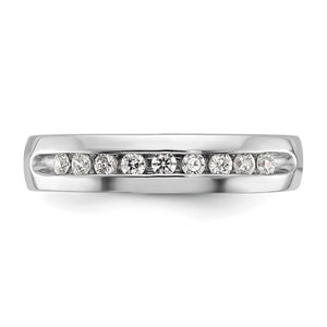 4.14K White Gold 9-Stone 1/4 Ctw Diamond Standard Fit Band