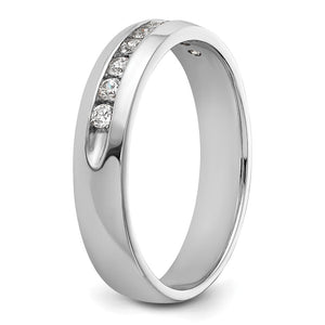 4.14K White Gold 9-Stone 1/4 Ctw Diamond Standard Fit Band
