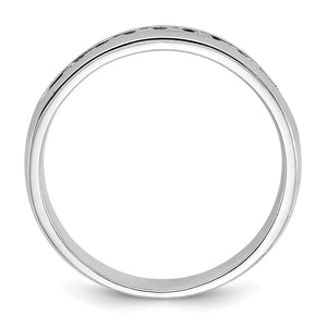 4.14K White Gold 9-Stone 1/4 Ctw Diamond Standard Fit Band