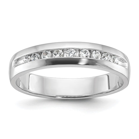 4.14K White Gold 9-Stone 1/4 Ctw Lab Created Diamond Band