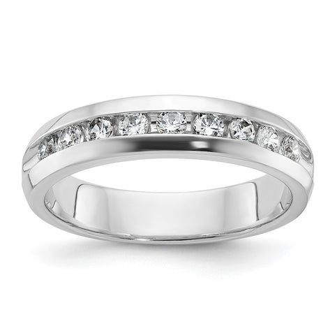5.214K White Gold 9-Stone 1/2 Ctw Diamond Standard Fit Band