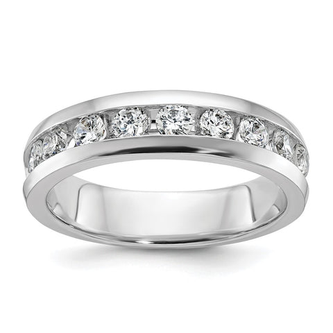 5.714K White Gold 9-Stone 1.0 Ctw Lab Created Diamond Band