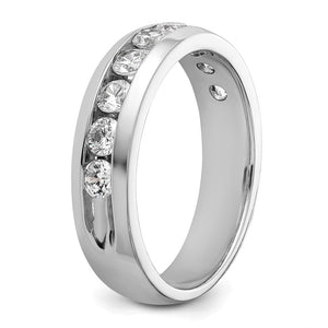 5.714K White Gold 9-Stone 1.0 Ctw Lab Created Diamond Band