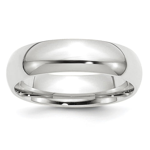 2.to Platinum Standard Weight Polished Domed Comfort Fit Band