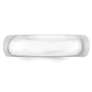 2.to Platinum Standard Weight Polished Domed Comfort Fit Band