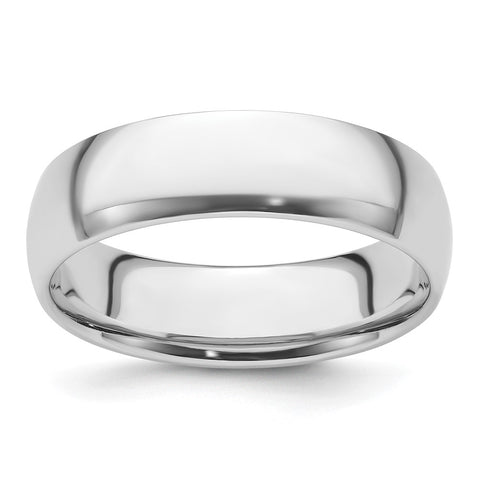 3mm to Platinum Light Weight Polished Domed Comfort Fit Band