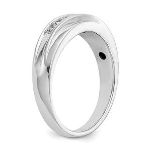 Men's 6.14K White or Yellow Gold 1/4 Ctw Diamond Tapered Band