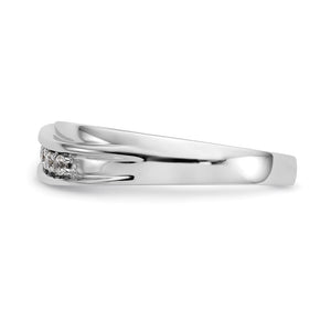 Men's 6.14K White or Yellow Gold 1/4 Ctw Diamond Tapered Band