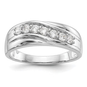 Men's 7.14K White or Yellow Gold 1/2 Ctw Diamond Tapered Band