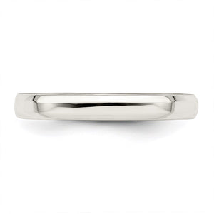 3mm Sterling Silver Polished Beveled Edge Comfort Fit Band