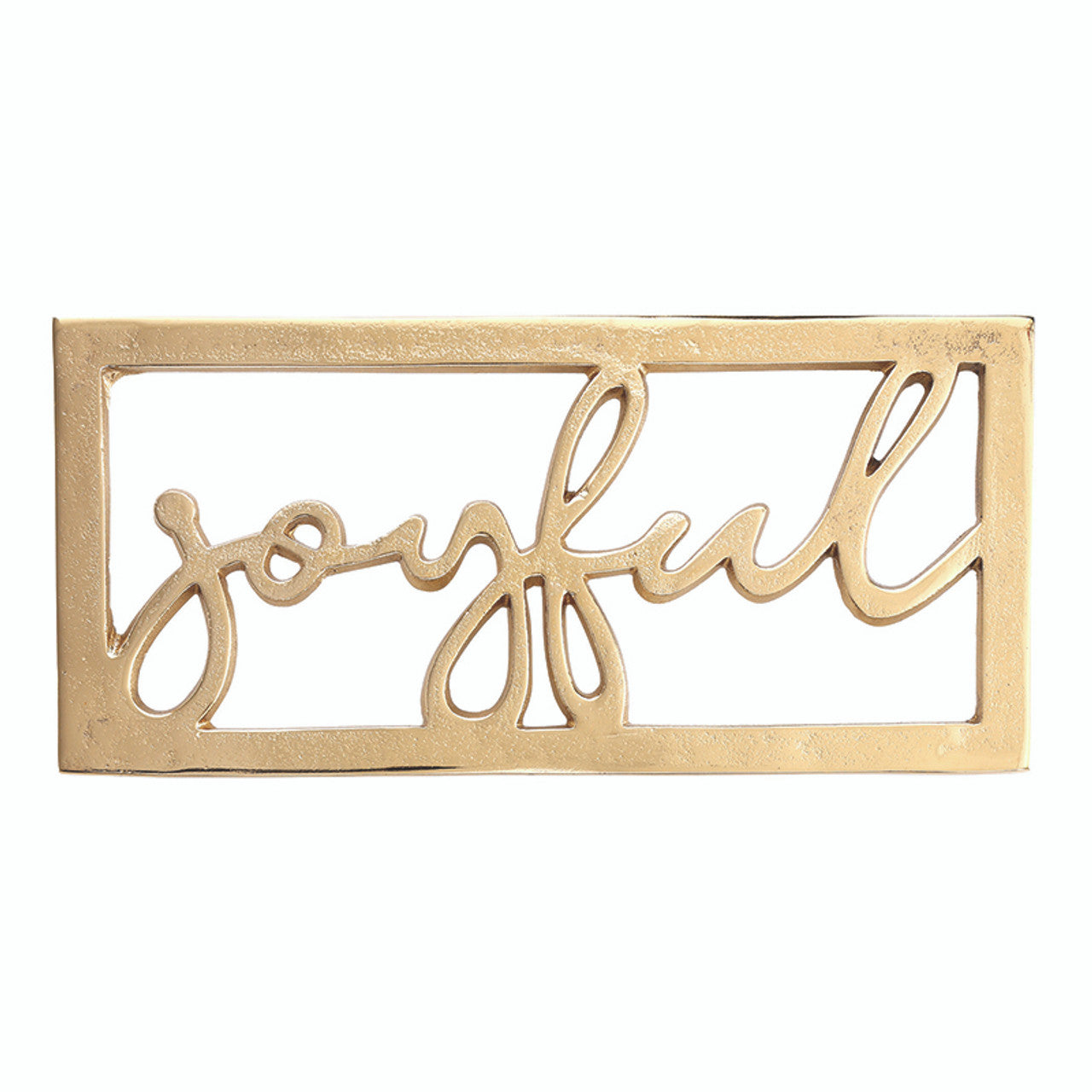 Gold Trivet - Joyful