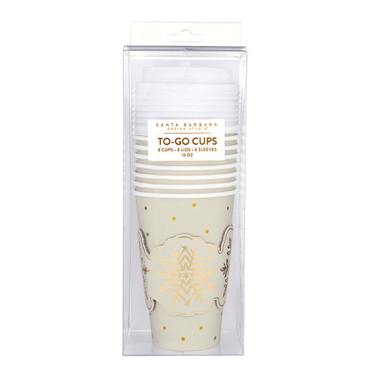 Paper To-Go Cup Sets - Snowflakes