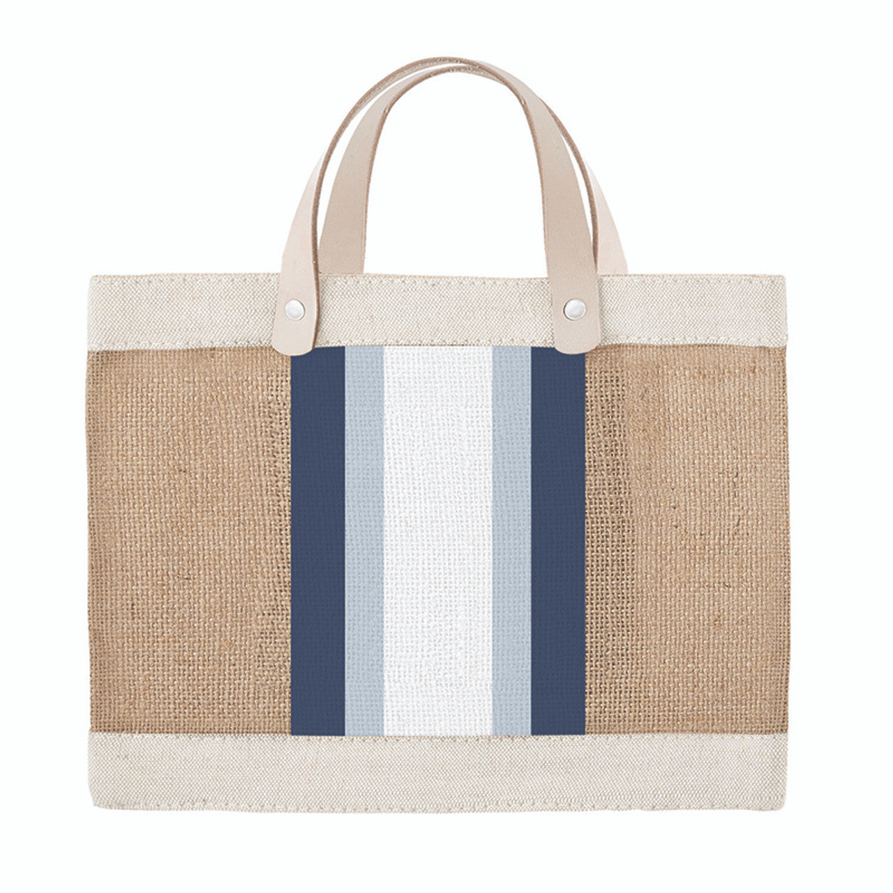 Mini Market Tote - White Stripe