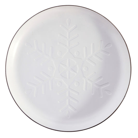 Face to Face Ceramic Serving Platter - Snowflake