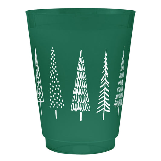 Face to Face Frost Cups - Trees - Set of 8
