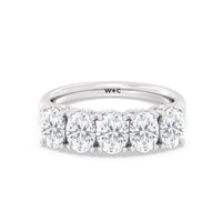 Elegance Hidden Accent Trellis Oval Five Stone Anniversary Ring