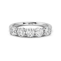 Five Stone Round Brilliant Cut Diamond Ring (F/G SI+)