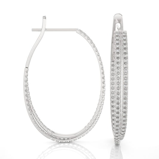 Luxe Interwoven Lab Grown Diamond Hoop Earring
