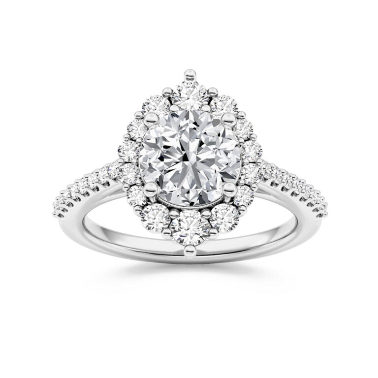 Ever Bloom Round Lab Grown Diamond Engagement Ring