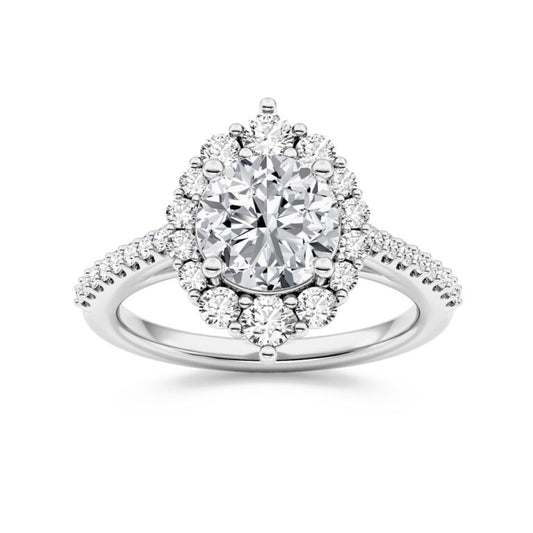Ever Bloom Round Lab Grown Diamond Engagement Ring