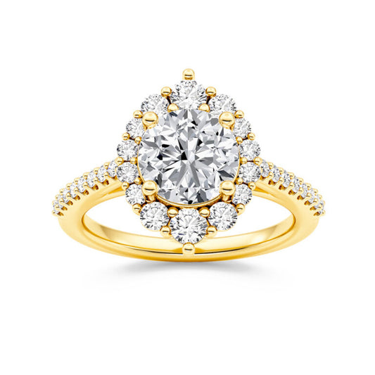 Ever Bloom Round Lab Grown Diamond Engagement Ring