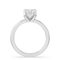 1 1/2 cttw Oval Cut Petite Solitaire Diamond Engagement Ring