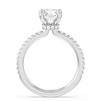 1 3/4 cttw Round Cut Pave Love Knot Diamond Engagement Ring
