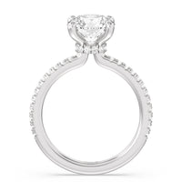 2 1/3 cttw Round Cut Pave Love Knot Diamond Engagement Ring