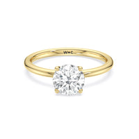 2 1/2 cttw Round Cut Classic Four Prong Petite Comfort Fit Solitaire Engagement Ring