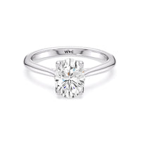 2 1/2 cttw Oval Cut Tulip Basket Cathedral Classic Solitaire Engagement Ring