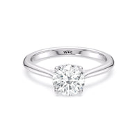 1 1/2 cttw Round Cut Tulip Basket Cathedral Classic Solitaire Engagement Ring