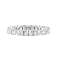 Princess Split Prong Basket Eternity Ring