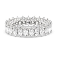 Marquise Split Prong Basket Eternity Ring