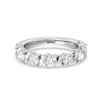 Round Diamond Swirl Anniversary Ring (E+ VS+)