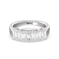 Five Stone Emerald Cut Diamond Ring (E+ VS+)