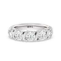 Round Diamond Swirl Anniversary Ring (F/G SI+) Size 7.5