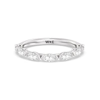 Elegance Marquise Accent Studded Diamond Wedding Band