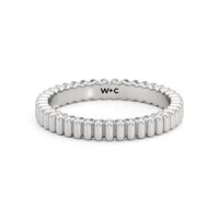 Solrae Textured Solitaire Wedding Band