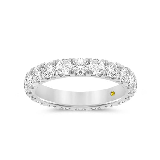 Envoi Full Coverage White Gold Lab Grown Eternity Diamond Ring