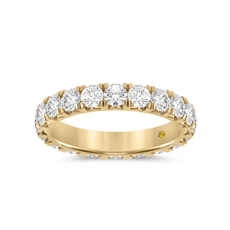 Envoi Full Coverage Yellow Gold Lab Grown Eternity Diamond Ring