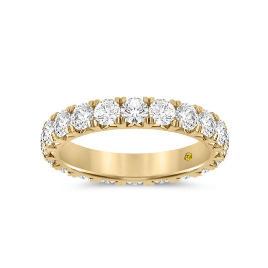 Envoi Full Coverage Yellow Gold Lab Grown Eternity Diamond Ring