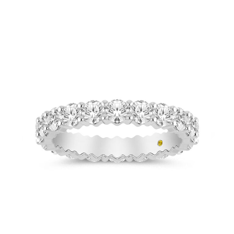 Haloa Full Coverage White Gold Lab Grown Eternity Diamond Ring