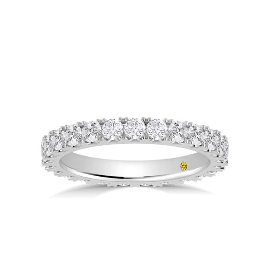 Lyric White Gold Full Coverage Lab Grown Eternity Diamond Ring