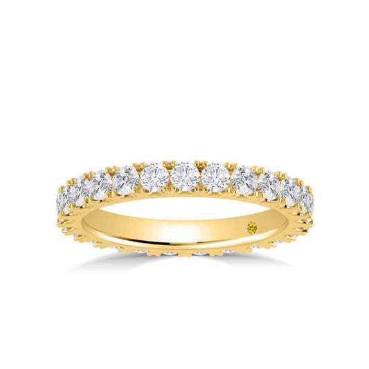Lyric Yellow Gold Full Coverage Lab Grown Eternity Diamond Ring