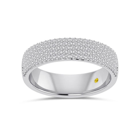 Etolie White Gold Half Coverage Lab Grown Diamond Ring