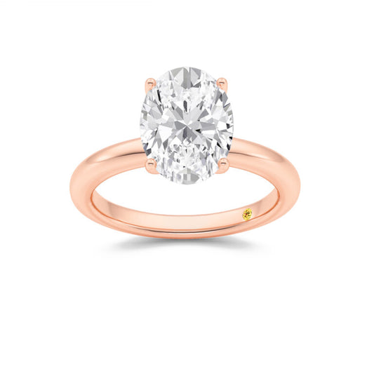 Lima Timeless Oval Lab Grown Solitaire Diamond Ring