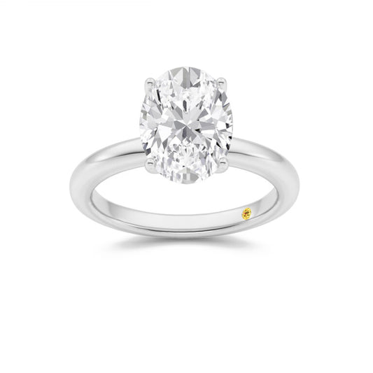 Lima Timeless Oval Lab Grown Solitaire Diamond Ring