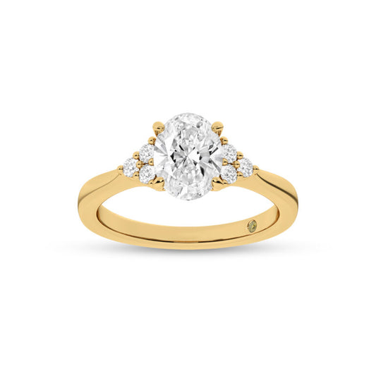 Eldra Illusion Trilliant Oval Lab Grown Diamond Engagement Ring