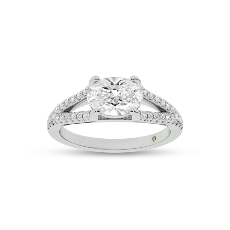 Delhi Split Shank Oval Lab Grown Diamond Engagement Ring