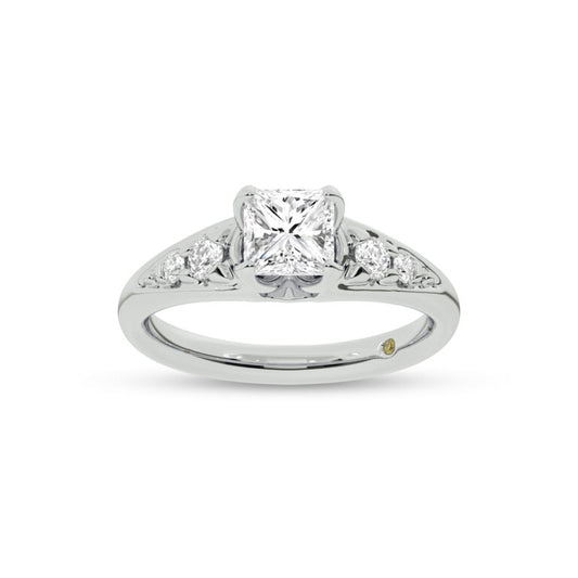 Lyon Tapered Pavé Princess Cut Lab Grown Diamond Engagement Ring
